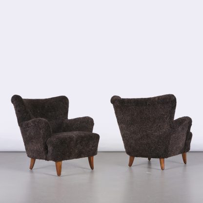 Ilmari Lappalainen Pair of 'Laila' Armchairs, 1950s